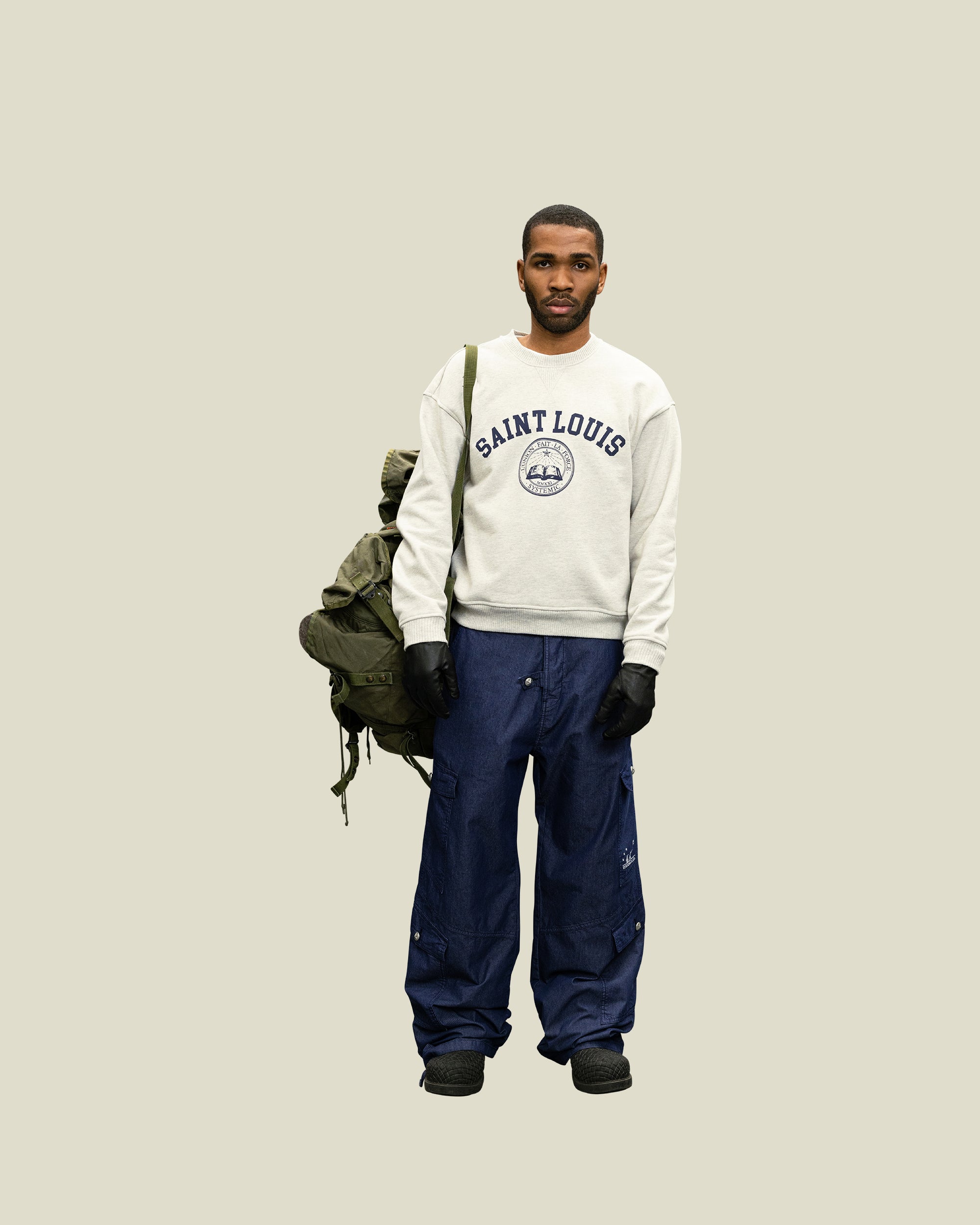 Indigo Pinstripe Cargo