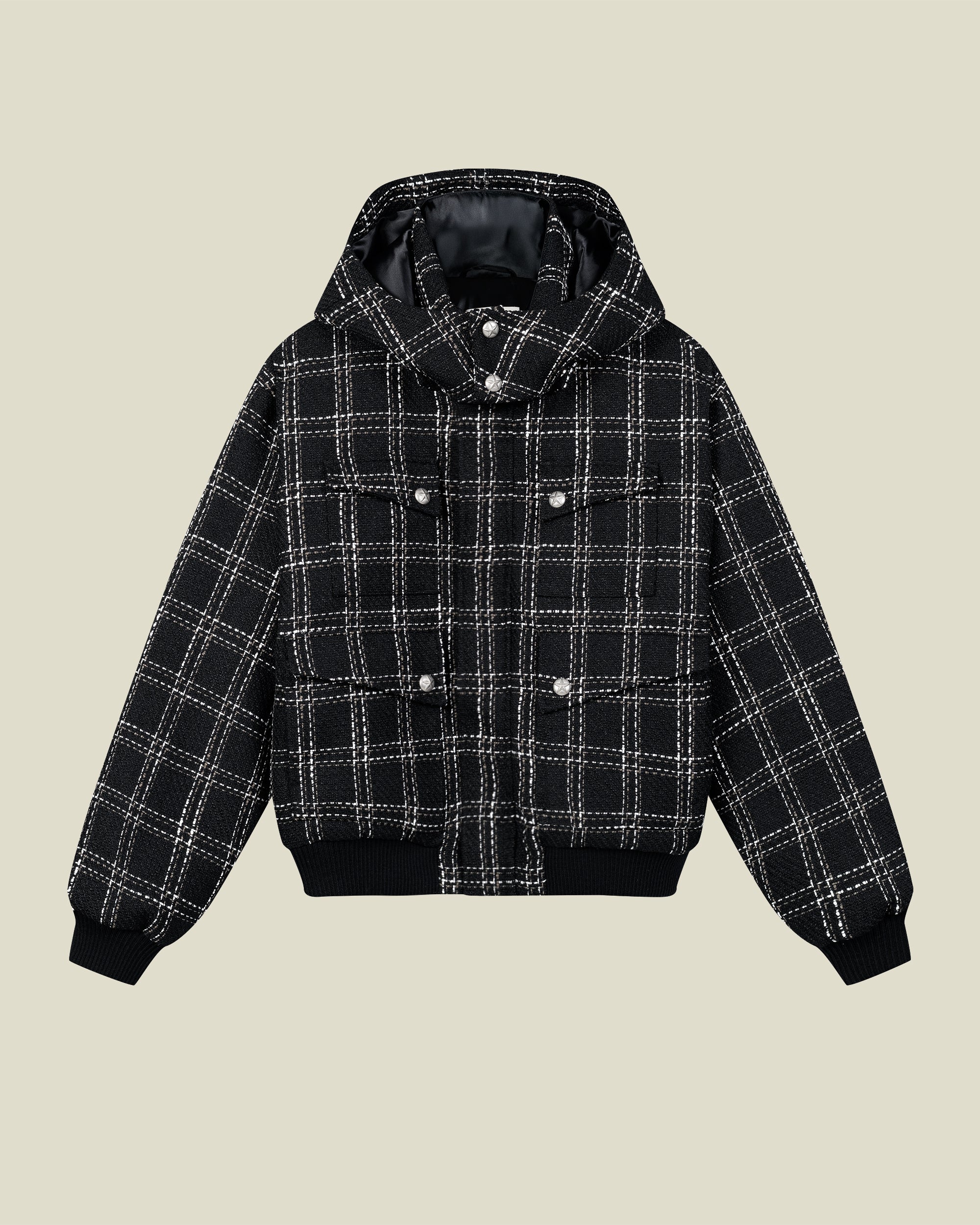 Onyx Bouclé Puffer Jacket