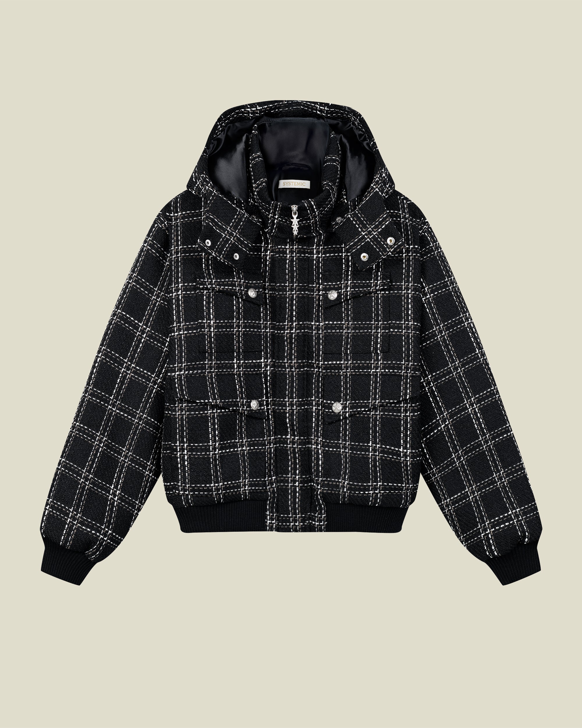 Onyx Bouclé Puffer Jacket