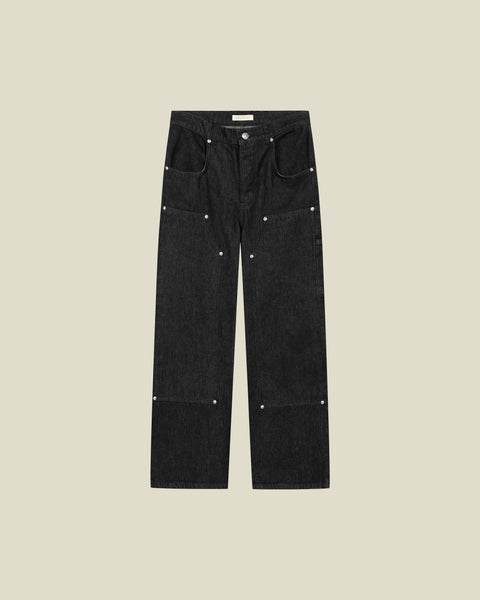 【SATIIIZ】Deon Patch Carpenter Denim Pants Deon Patch Carpenter Denim Pants - satiiiz