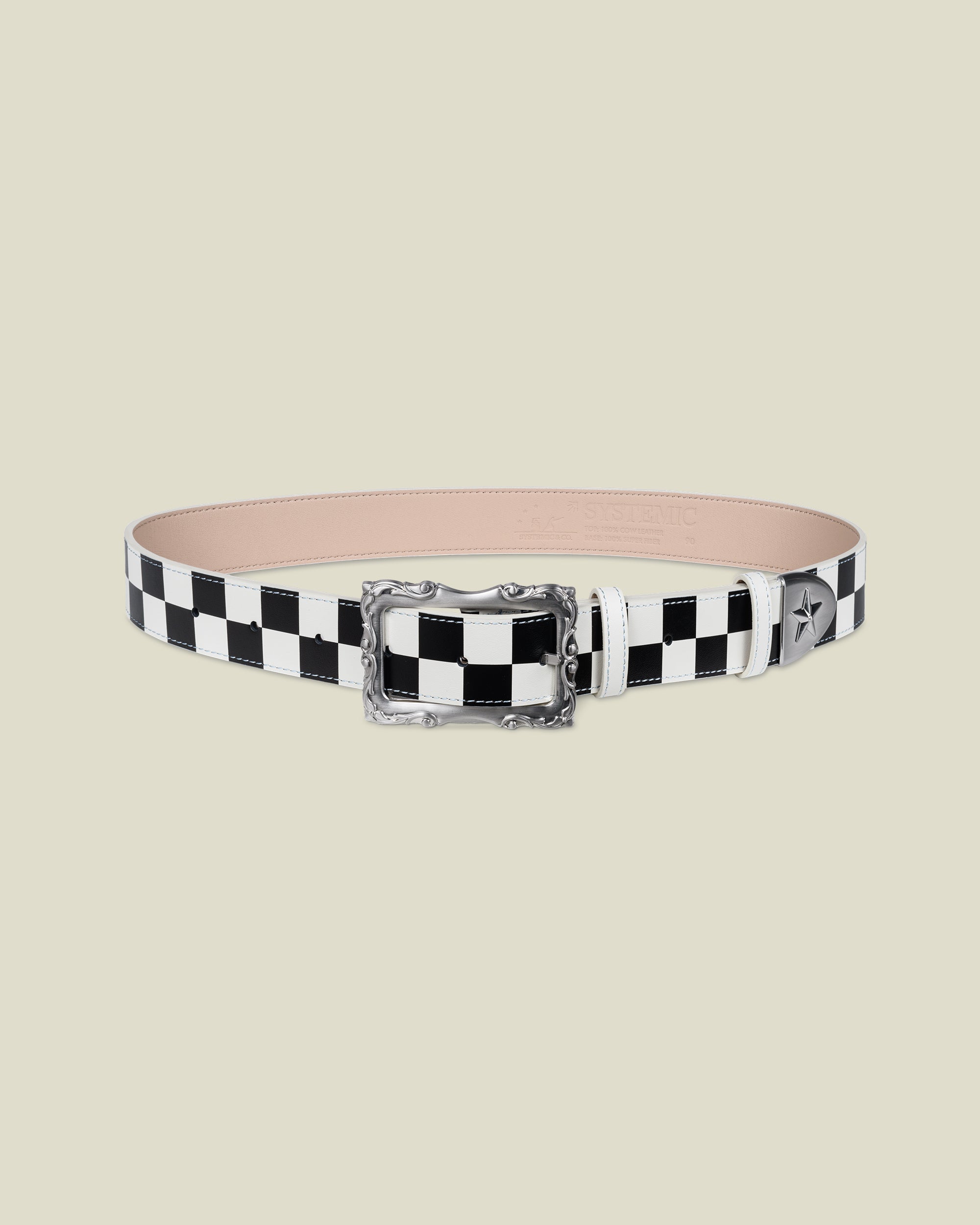 Check Ornament Frame Belt