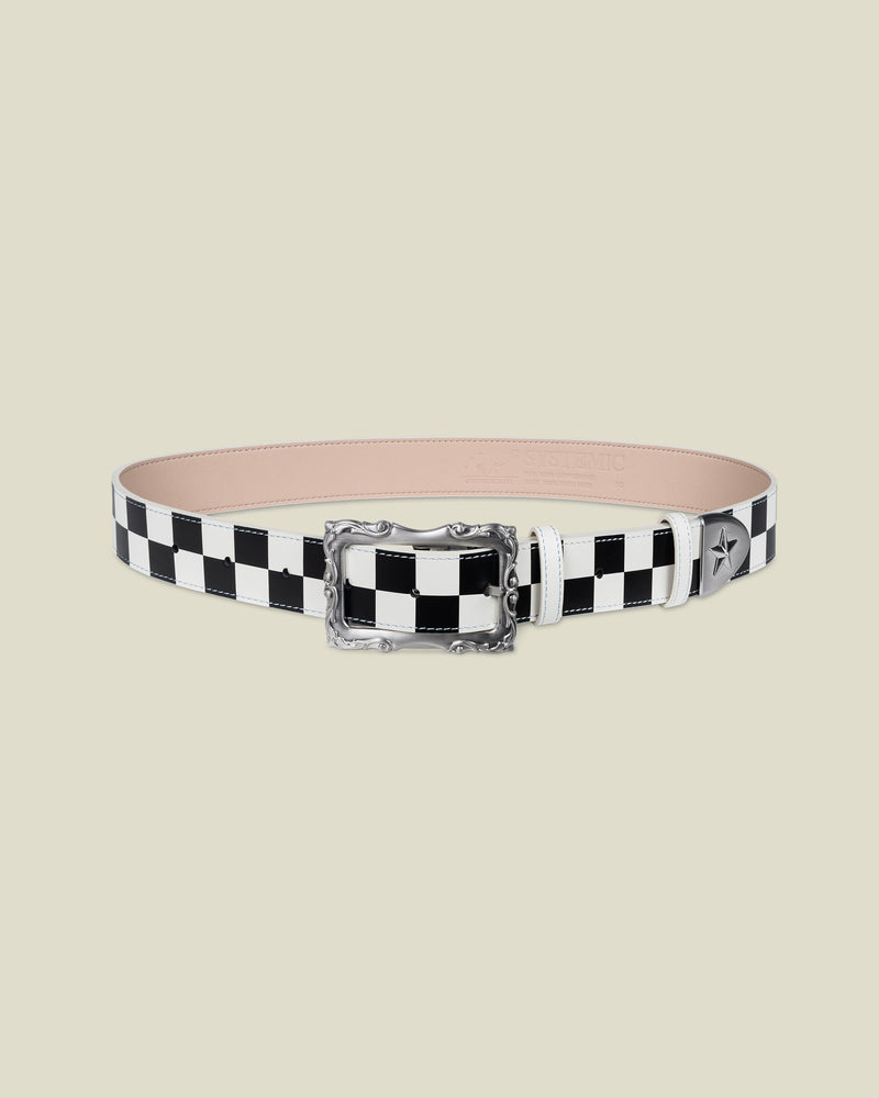 Check Ornament Frame Belt
