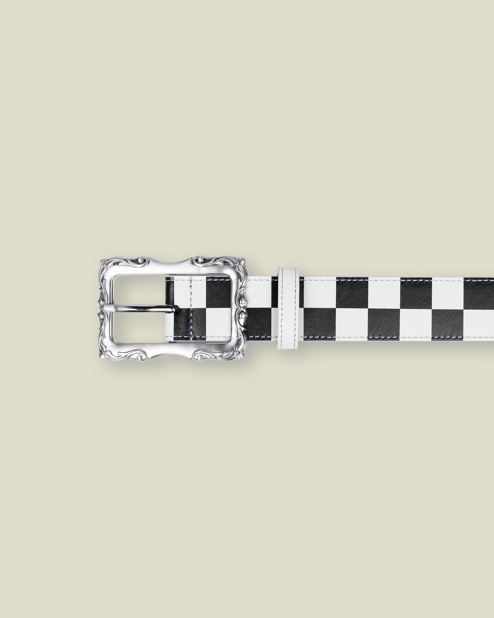 Check Ornament Frame Belt