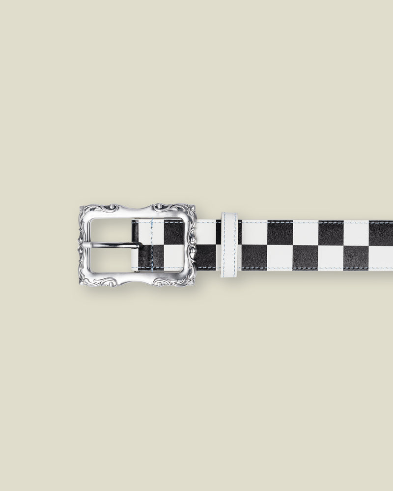 Check Ornament Frame Belt