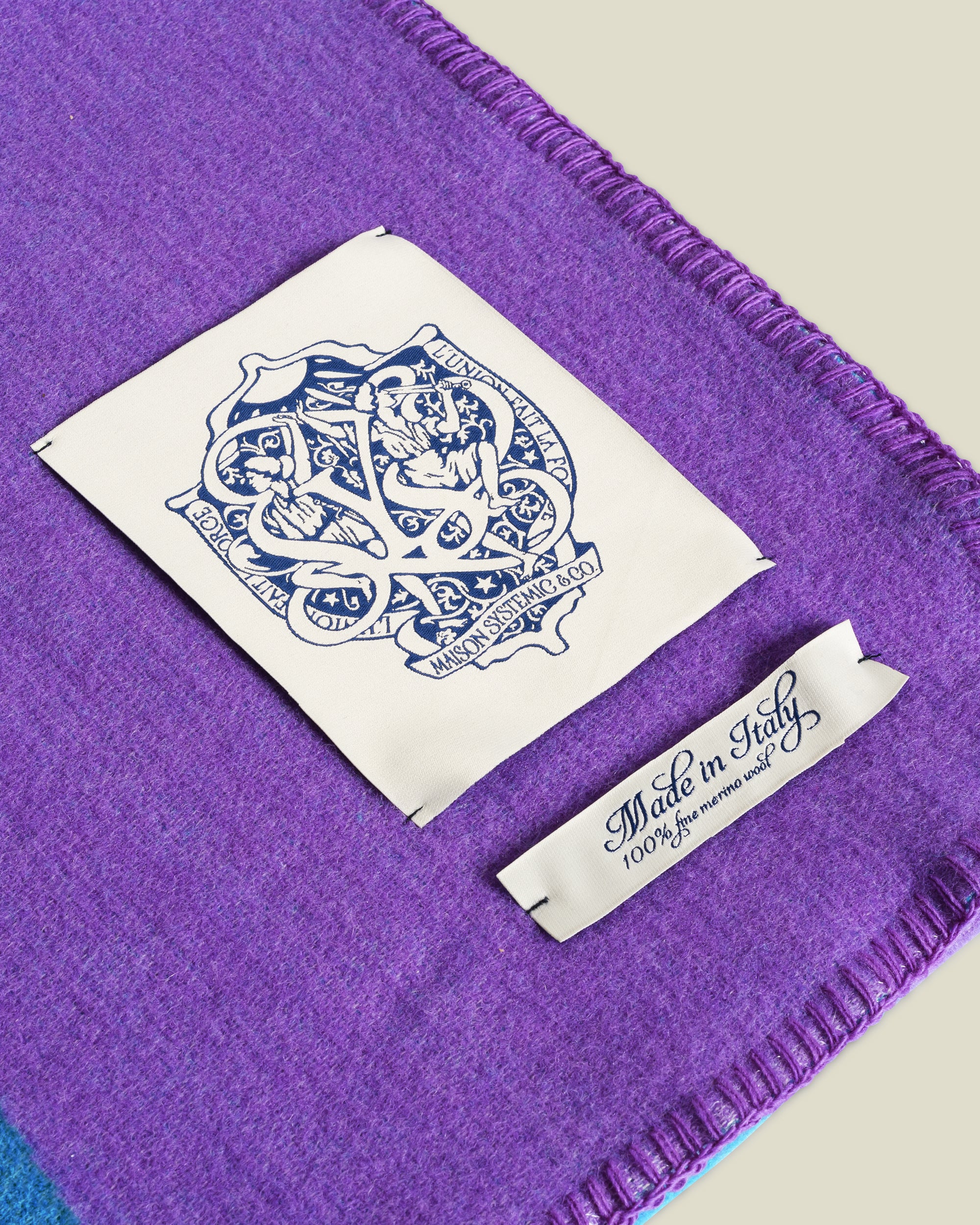 Purple Maison Merino Wool Blanket