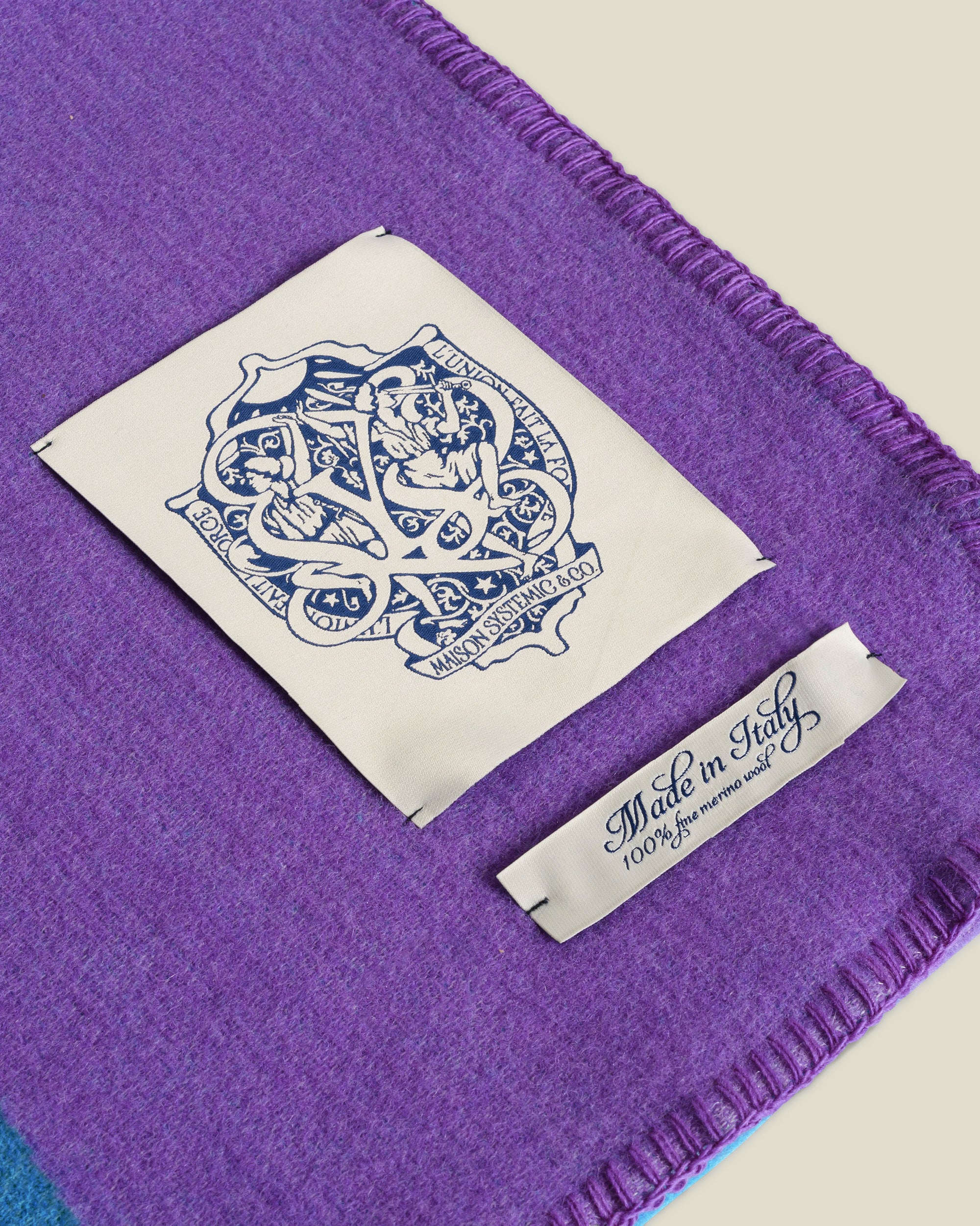 Purple Maison Merino Wool Blanket