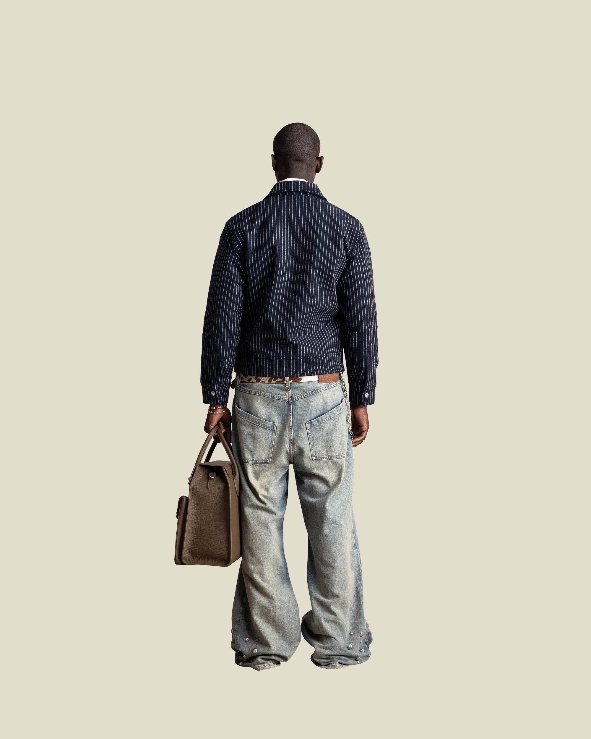 Indigo Pinstripe Jacket | Systemic