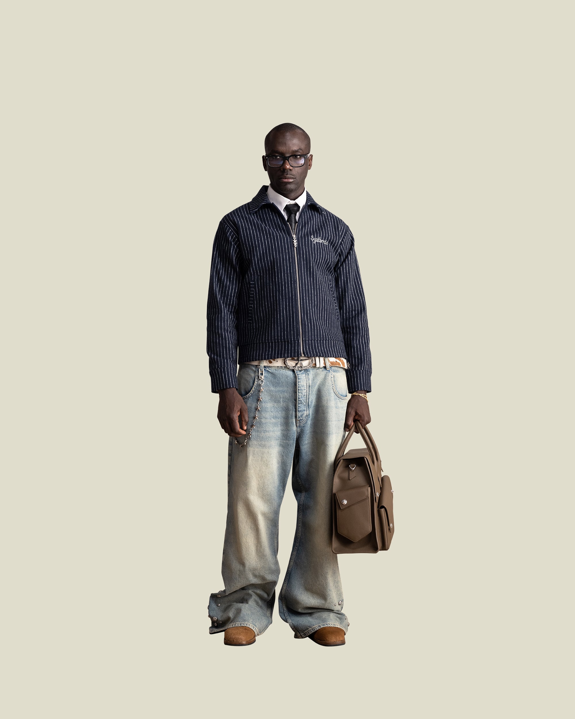 Indigo Pinstripe Jacket | Systemic