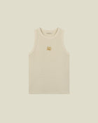 Beige Crest Waffle Tanktop