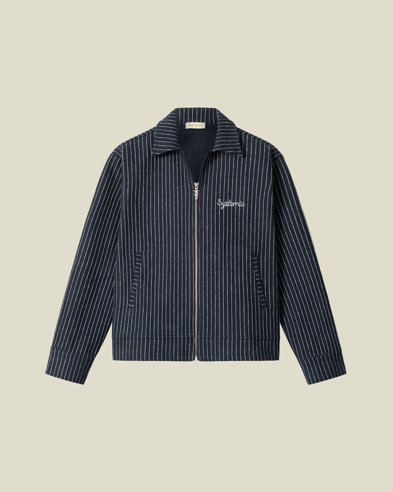 Indigo Pinstripe Jacket