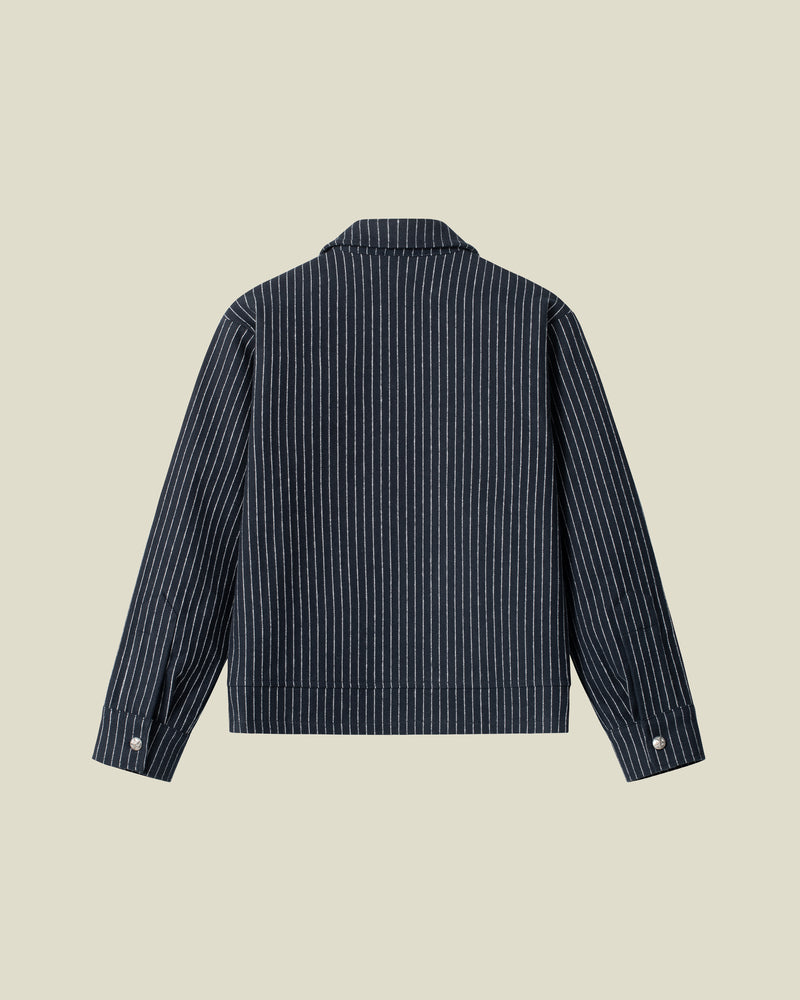 Indigo Pinstripe Jacket