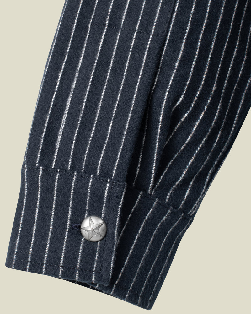 Indigo Pinstripe Jacket