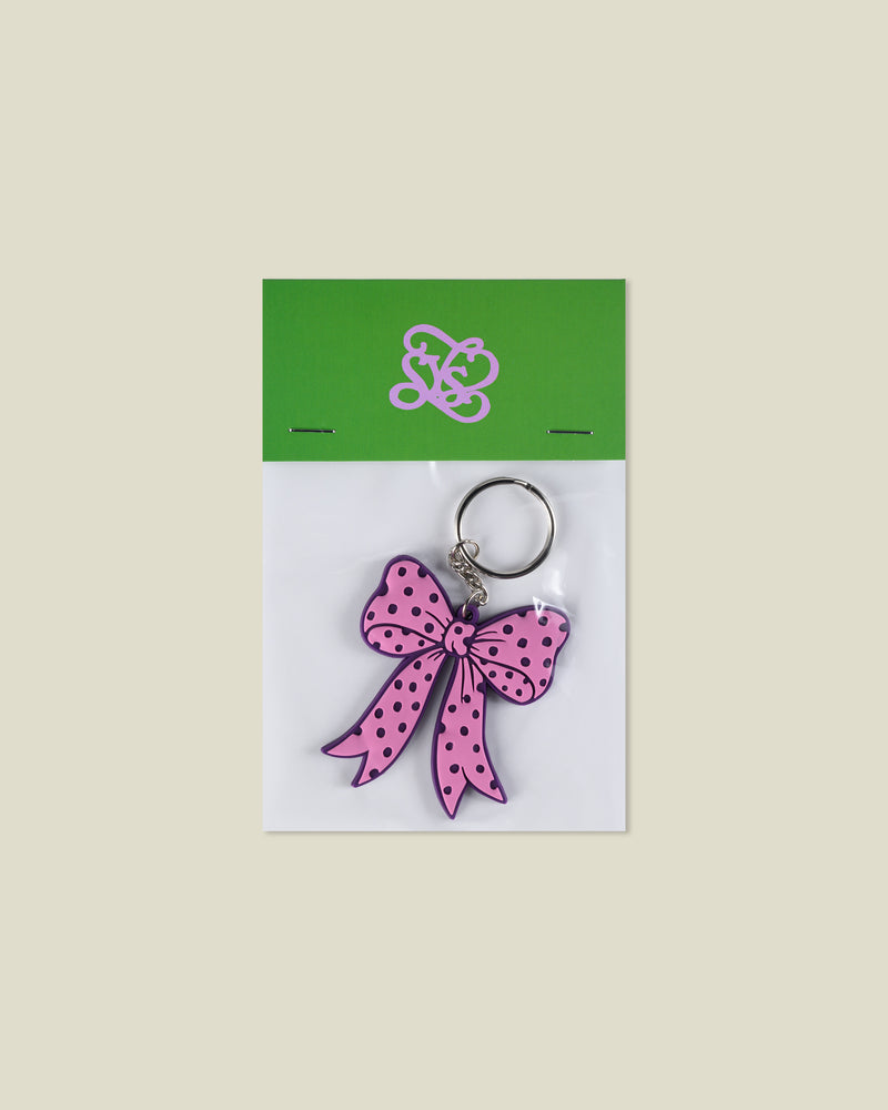 Polka Bow Pink Charm