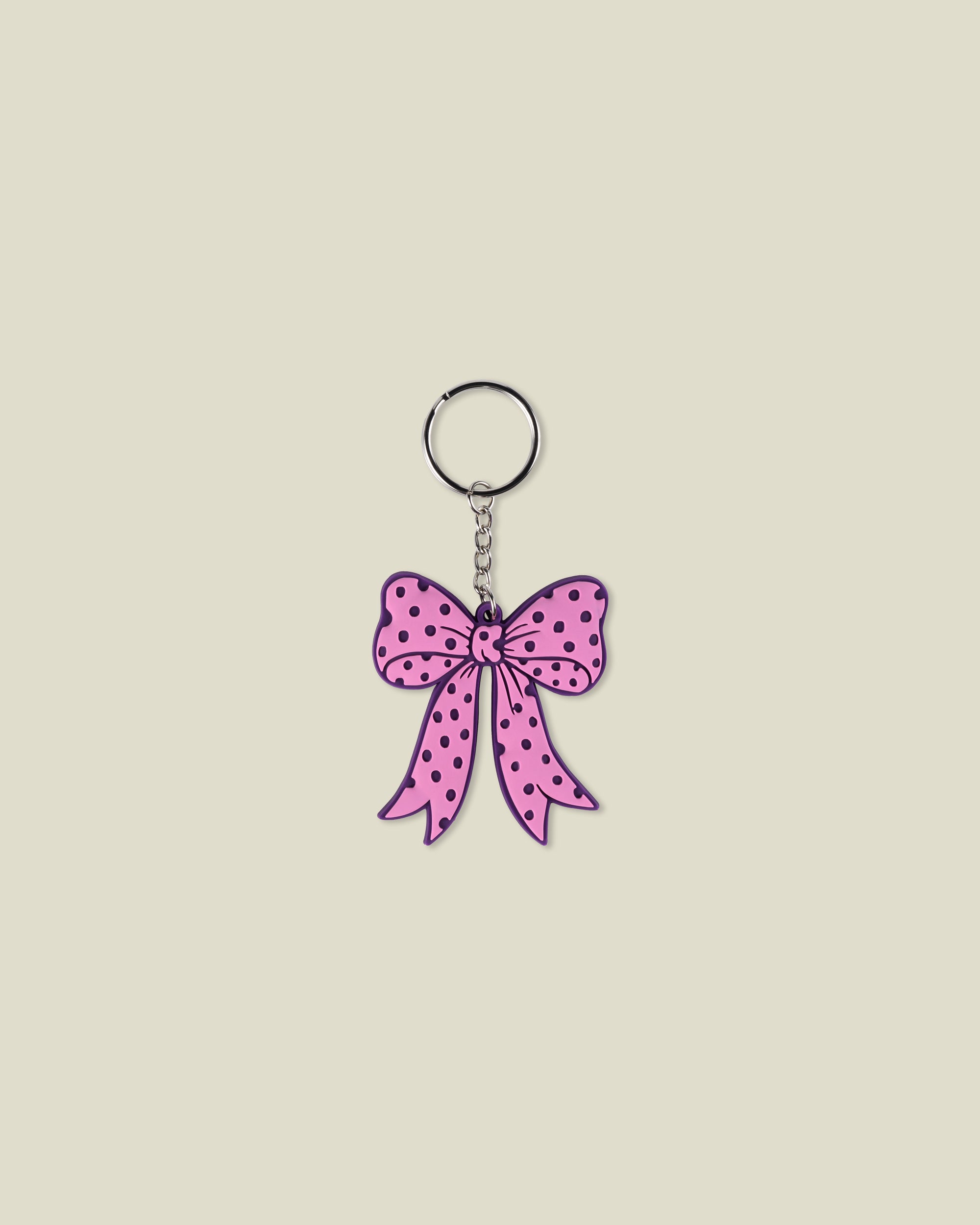 Polka Bow Pink Charm