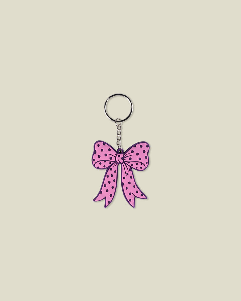 Polka Bow Pink Charm