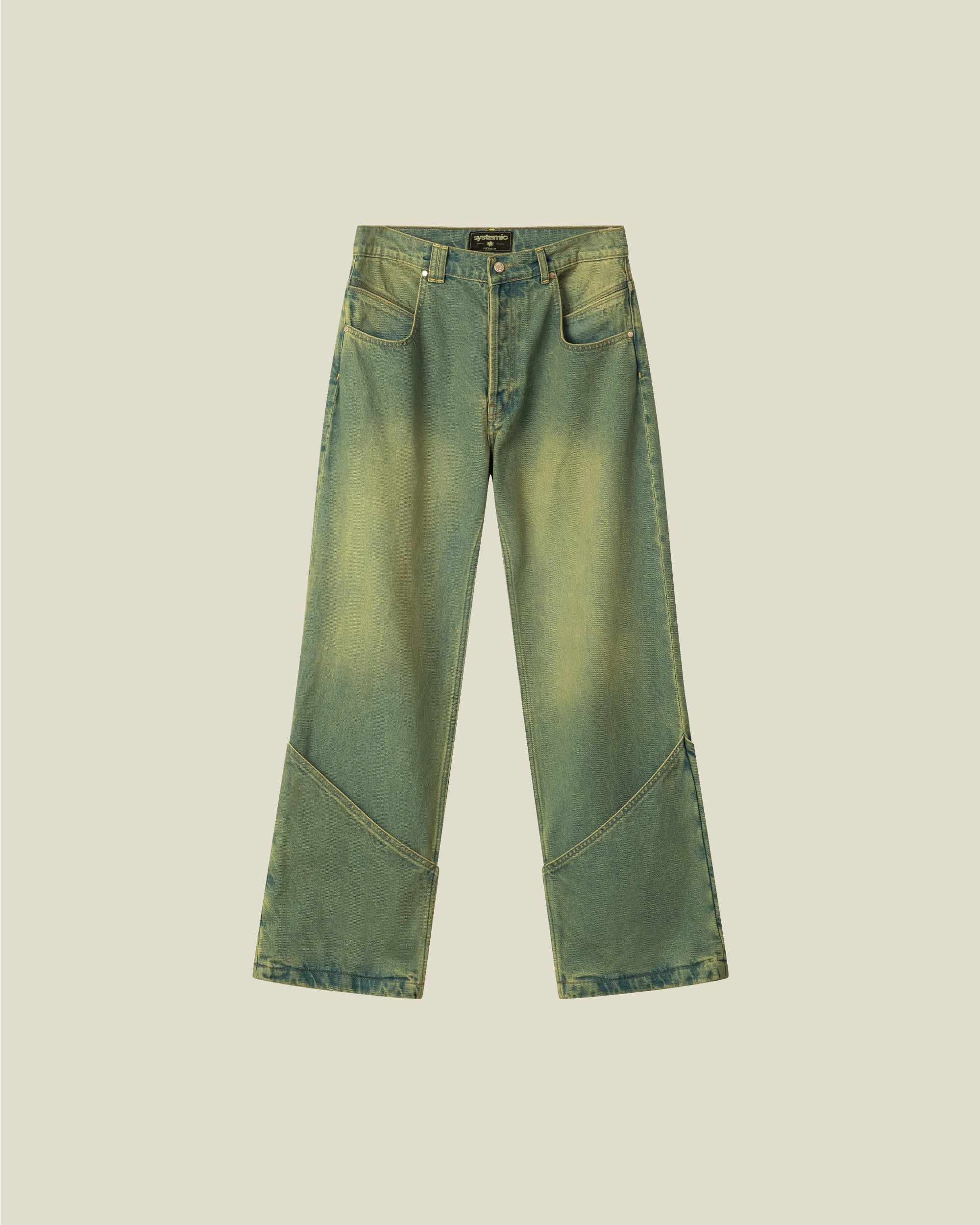 Olive Double Barrel Jeans