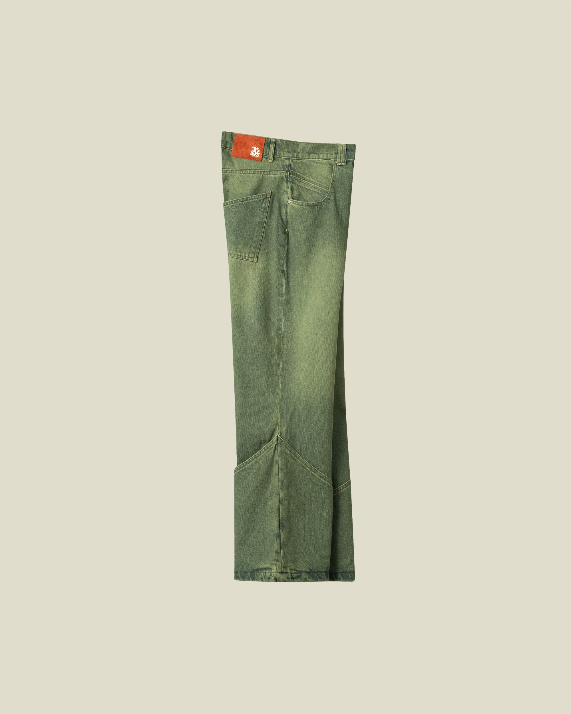 Olive Double Barrel Jeans