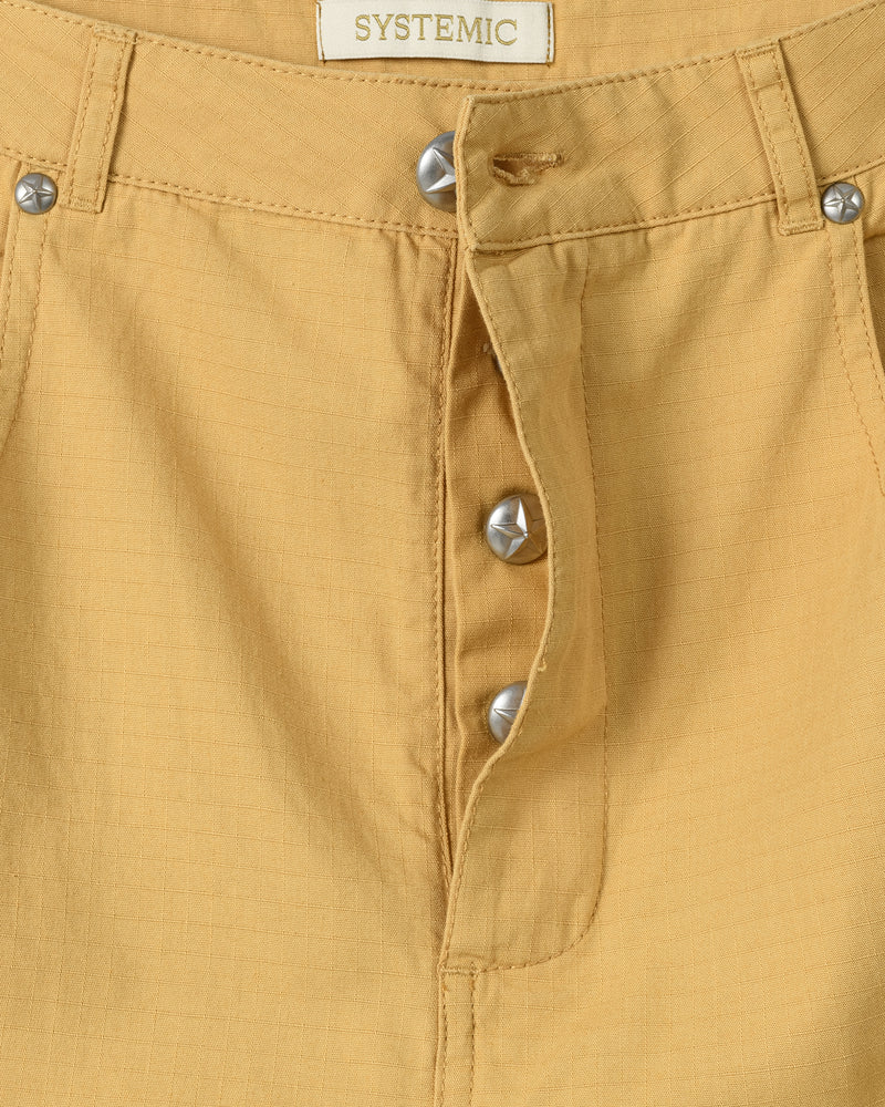 Beige Ribstop Cargo Shorts