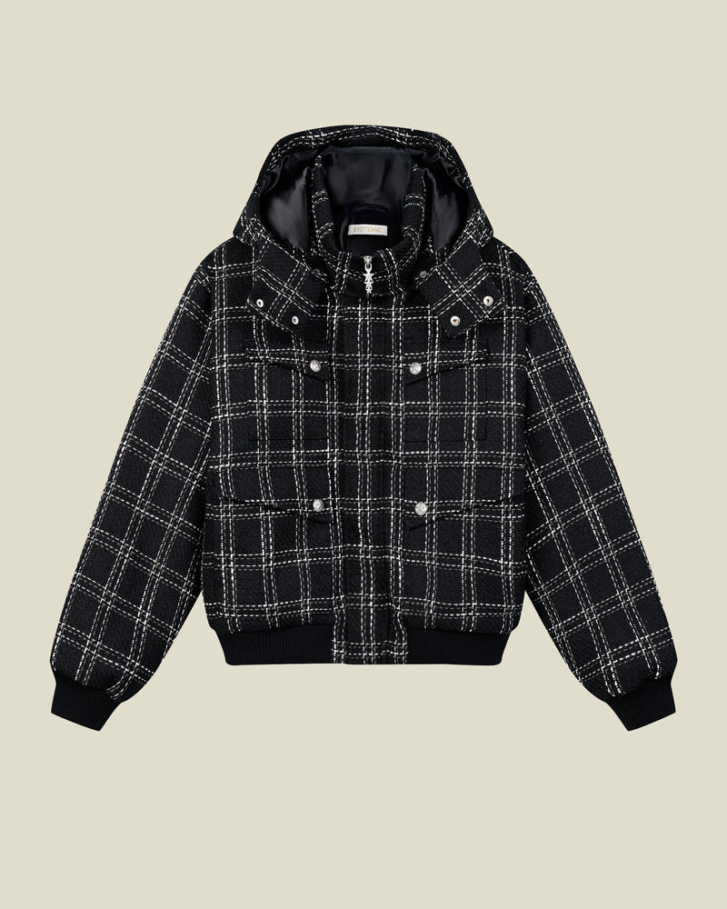 Onyx Bouclé Puffer Jacket