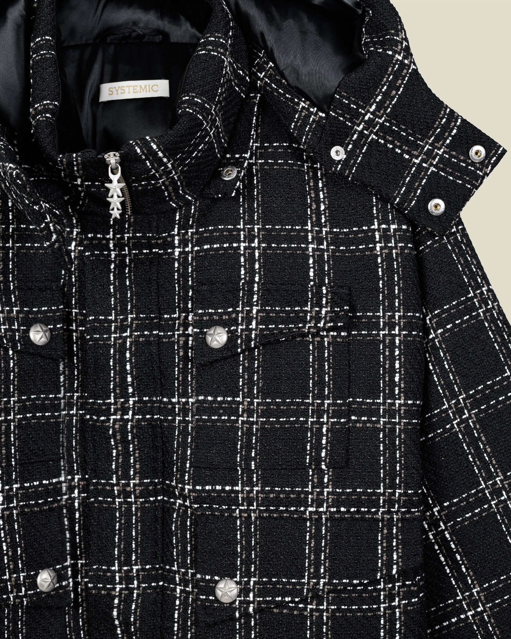 Onyx Bouclé Puffer Jacket