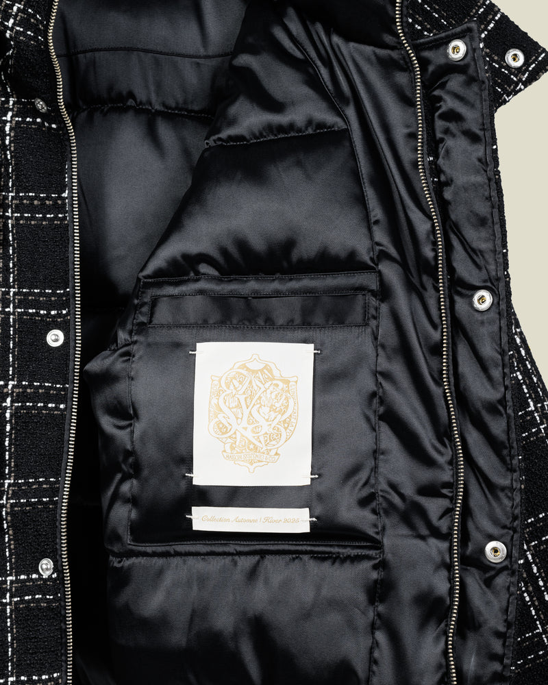 Onyx Bouclé Puffer Jacket