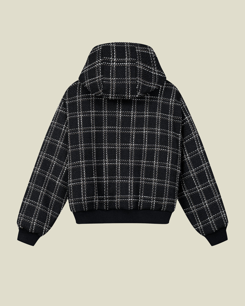 Onyx Bouclé Puffer Jacket