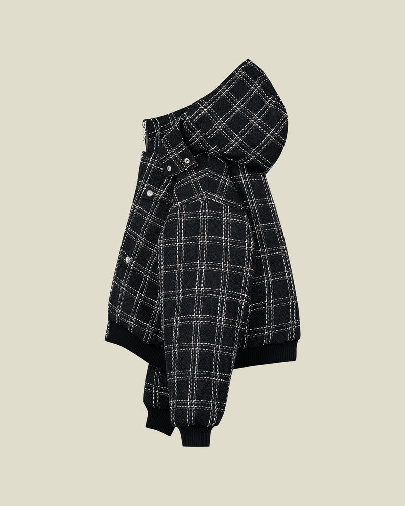 Onyx Bouclé Puffer Jacket