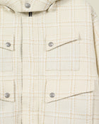 Beige Bouclé Puffer Jacket