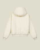 Beige Bouclé Puffer Jacket